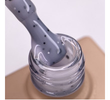 База для нігтів DARK Yogurt Base №02, молочна з чорно-білою крошкою, 10 мл