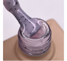 Nail base DARK Yogurt Base No. 04, milky pink with black and white crumbs, 10 ml