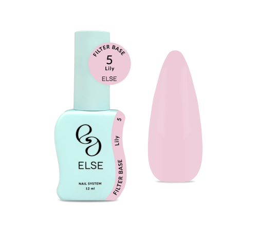 База для нігтів Else Filter base №05 Lily, молочно-рожева, 12 мл