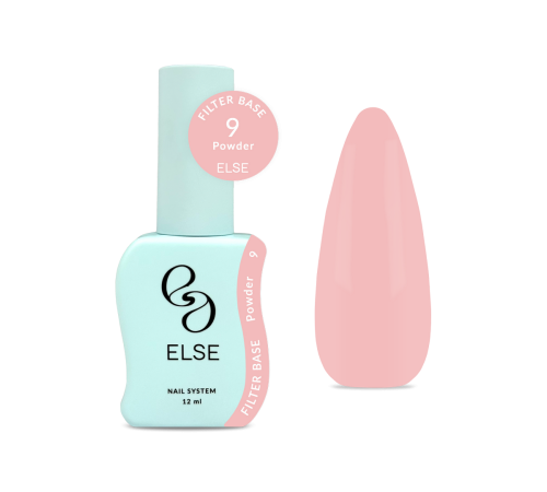 Else Filter base nail base №09 Powder, light nude, 12 ml