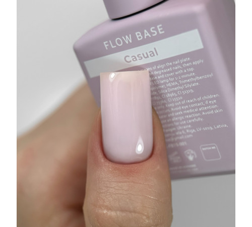 База для нігтів HEYLOVE Flow base Casual, молочно-сіра, 15 мл