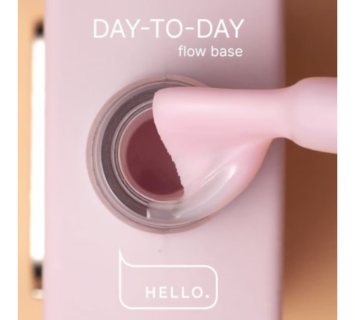База для нігтів HEYLOVE Flow base Day-to-day, молочно-рожева, 15 мл