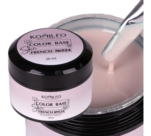 Nail base Komilfo Color French Base SKIN 024, 30 ml jar
