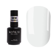 База для нігтів Komilfo Milky White Intense, біла, 15 мл
