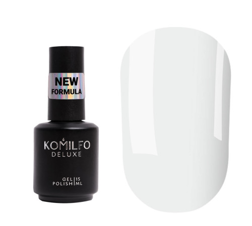 База для нігтів Komilfo Milky White Intense, біла, 15 мл