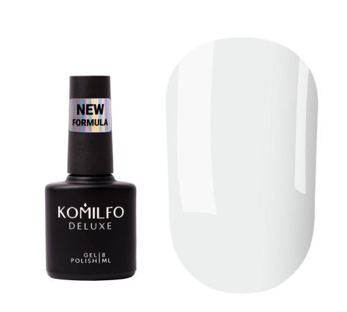 База для нігтів Komilfo Milky White Intense, біла, 8 мл