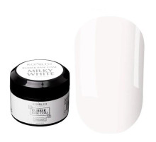 Komilfo Milky White nail base, milky white, can of 30 ml