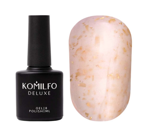 Base for nails Komilfo Potal Base P004, peach with potal, 8 ml