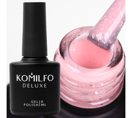 Base for nails Komilfo Potal Base P005, pink with potal, 8 ml