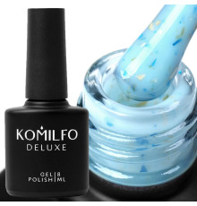 Nail base Komilfo Potal Base P010 blue with blue-gold potal, 8 ml