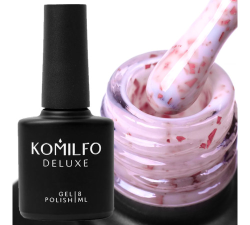 Base for nails Komilfo Potal Base P016, milky with pink potal, 8 ml