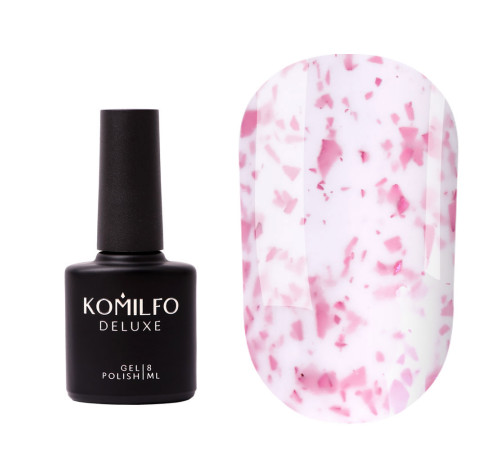 Base for nails Komilfo Potal Base P016, milky with pink potal, 8 ml