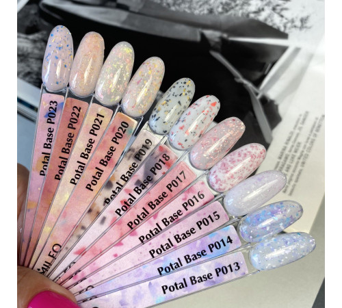 Base for nails Komilfo Potal Base P016, milky with pink potal, 8 ml