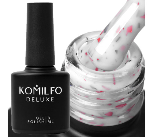 Komilfo Potal Base P018, white with pink and black potal, 8 ml