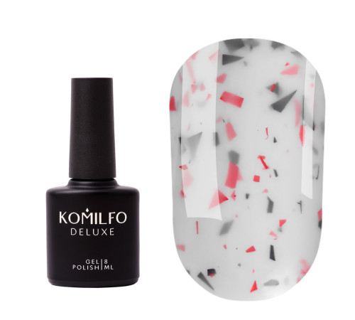 Komilfo Potal Base P018, white with pink and black potal, 8 ml