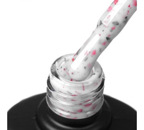 Komilfo Potal Base P018, white with pink and black potal, 8 ml