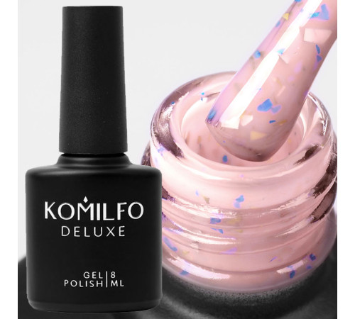 Base for nails Komilfo Potal Base P023, milky pink with potal, 8 ml
