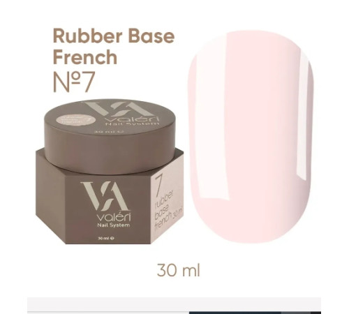 Nail base Valeri Rubber Base French No. 007, 30 ml