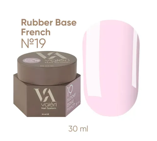 Nail base Valeri Rubber Base French No. 019, 30 ml