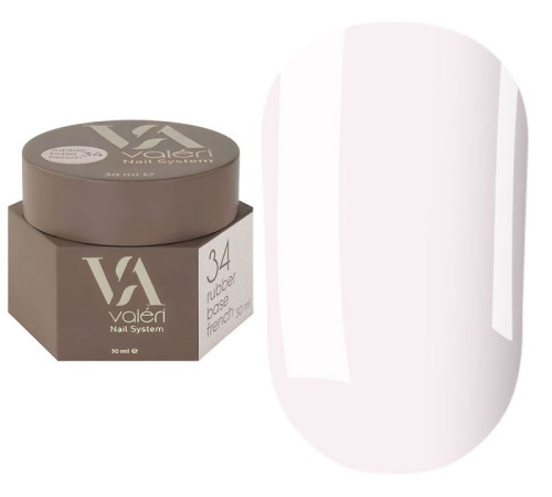 Nail base Valeri Rubber Base French No. 034, 30 ml