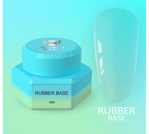 База для нігтів YouAreCute Rubber base, прозора, 15 мл
