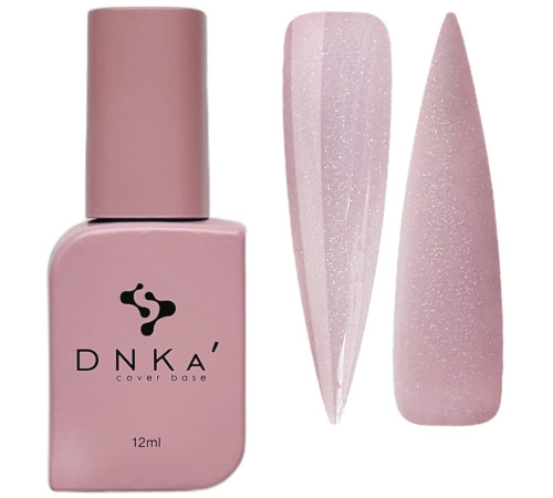 База кольорова DNKA Cover base №008 Magical бежева з голографічними блискітками, 12 мл