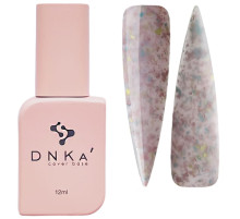 База кольорова DNKA Cover base №011B Beauttiful рожева з кольоровою поталлю, 12 мл