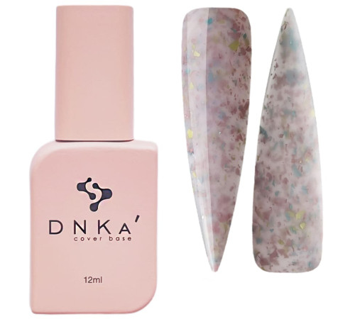 База цветная DNKA Cover base №011B Beauttiful розовая с цветной поталью, 12 мл
