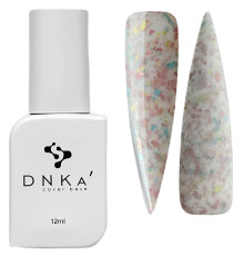 База цветная DNKA Cover base №011А Hapy молочная с цветной поталью, 12 мл
