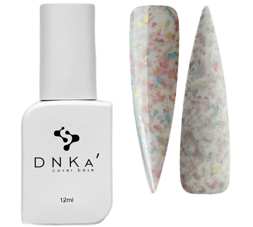 База кольорова DNKA Cover base №011А Hapy молочна з кольоровою поталлю, 12 мл