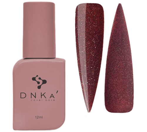 База кольорова DNKA Cover base №012A Confident світловідбиваюча вишнева, 12 мл