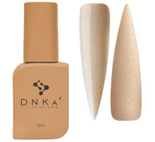 База кольорова DNKA Cover base №028 Mysterious бежева з голографічними блискітками, 12 мл