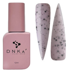 База кольорова DNKA Cover base №039A Different рожева з чорно-білими крихтами, 12 мл