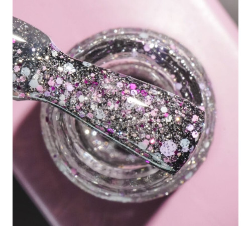 База цветная DNKA Cover base №050 Fancy светоотражающая с розовыми крошками, 12 мл