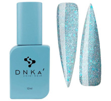 База кольорова DNKA Cover base №053 Glowing світловідбиваюча з блакитними крихтами, 12 мл