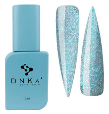 База кольорова DNKA Cover base №053 Glowing світловідбиваюча з блакитними крихтами, 12 мл