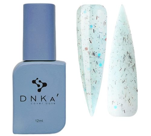 База кольорова DNKA Cover base №060 Awesome блакитна з крихтами, 12 мл