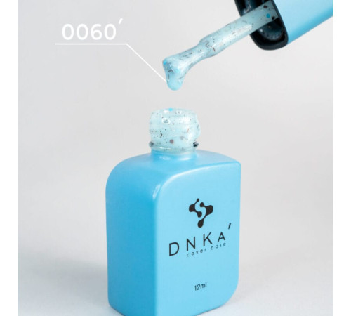 База кольорова DNKA Cover base №060 Awesome блакитна з крихтами, 12 мл