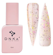 База кольорова DNKA Cover base №061 Confetti бежева з конфеті, 12 мл