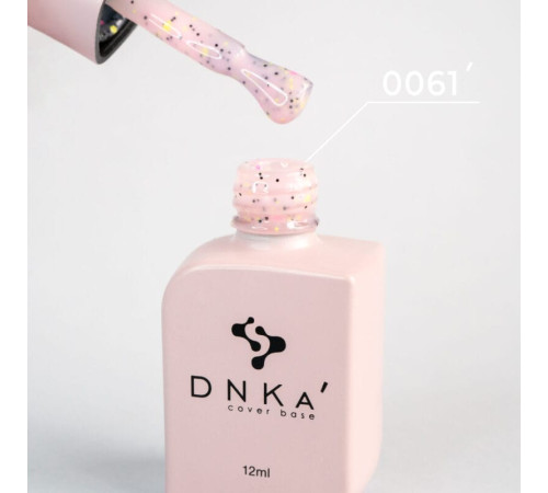 Color base DNKA Cover base No. 061 Confetti beige with confetti, 12 ml