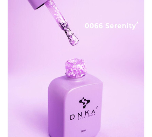 База кольорова DNKA Cover base №066 Serenity лавандова з хлоп`ями, 12 мл