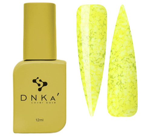 Color base DNKA Cover base No. 067 Holiday yellow with flakes, 12 ml
