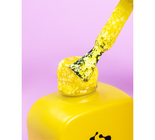 Color base DNKA Cover base No. 067 Holiday yellow with flakes, 12 ml