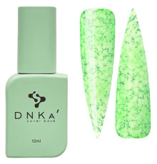 База кольорова DNKA Cover base №069 Relax салатова з хлоп`ями, 12 мл