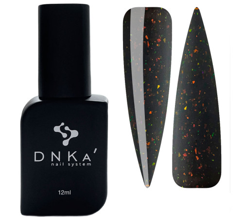База кольорова DNKA Cover base №096 Black Dress чорна з поталлю, 12 мл