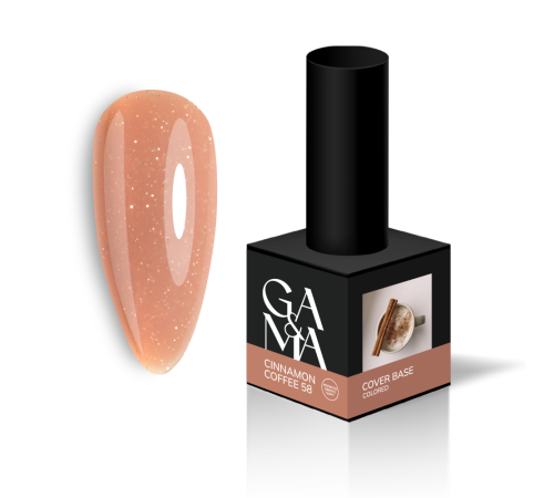 GaMa Cover base Colored №58 Cinnamon Coffee, coffee with cinnamon, 15 ml