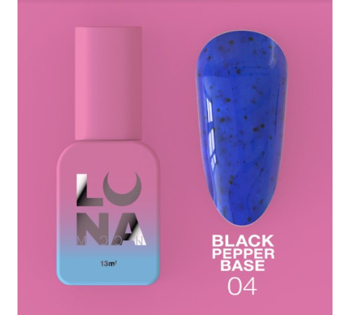 Color base Luna Black Pepper Base No. 04 blue with crumbs, 13 ml