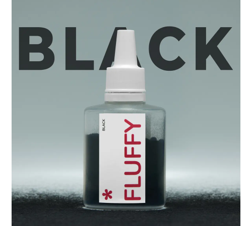 Velvet nail powder EASY Fluffy Black, black