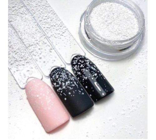 The broken glass is white matte