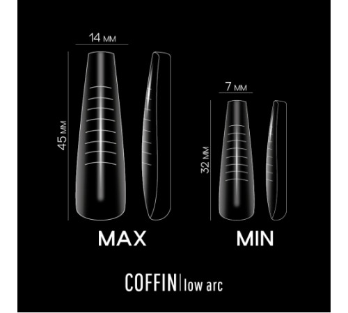 Верхні форми Adore Pro Nail Forms Coffin балерина, 120 шт